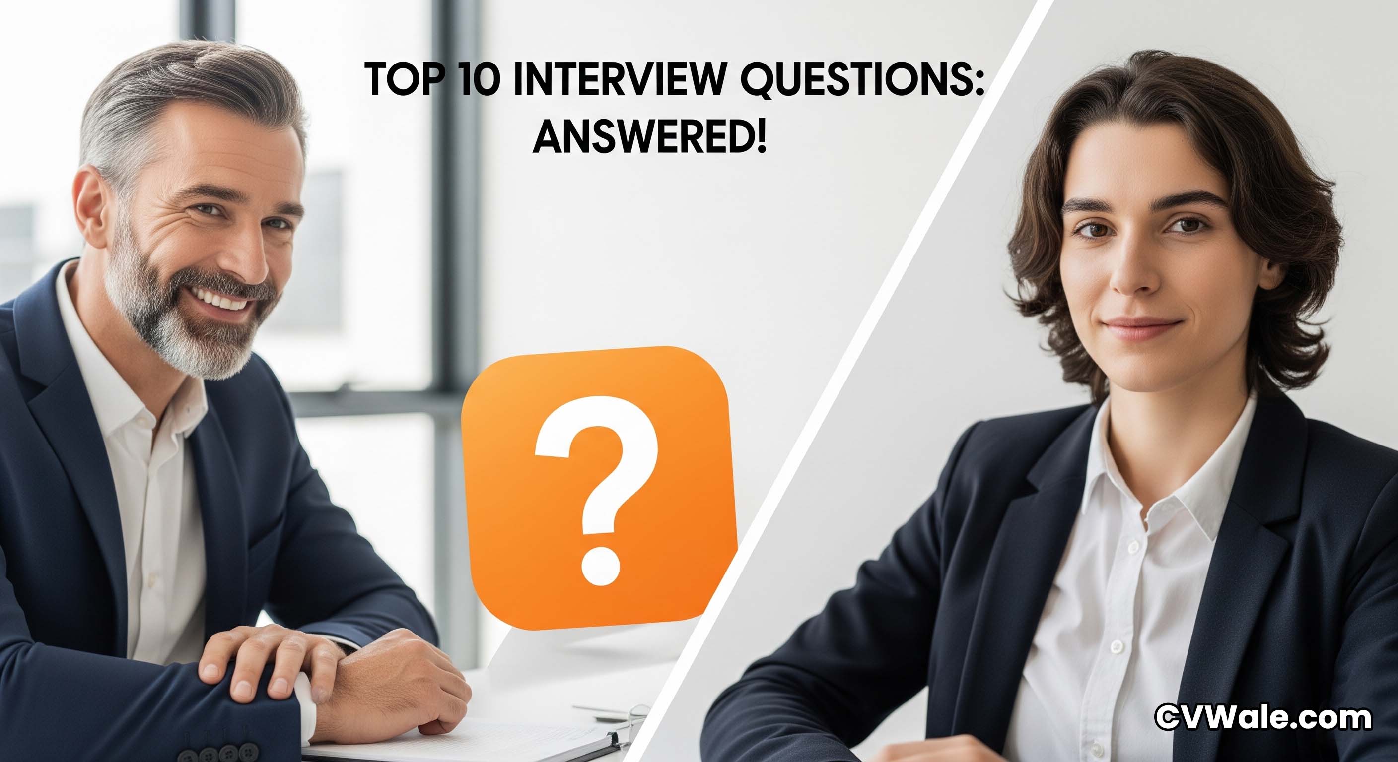 An interviewer shaking hands with a confident job candidate.