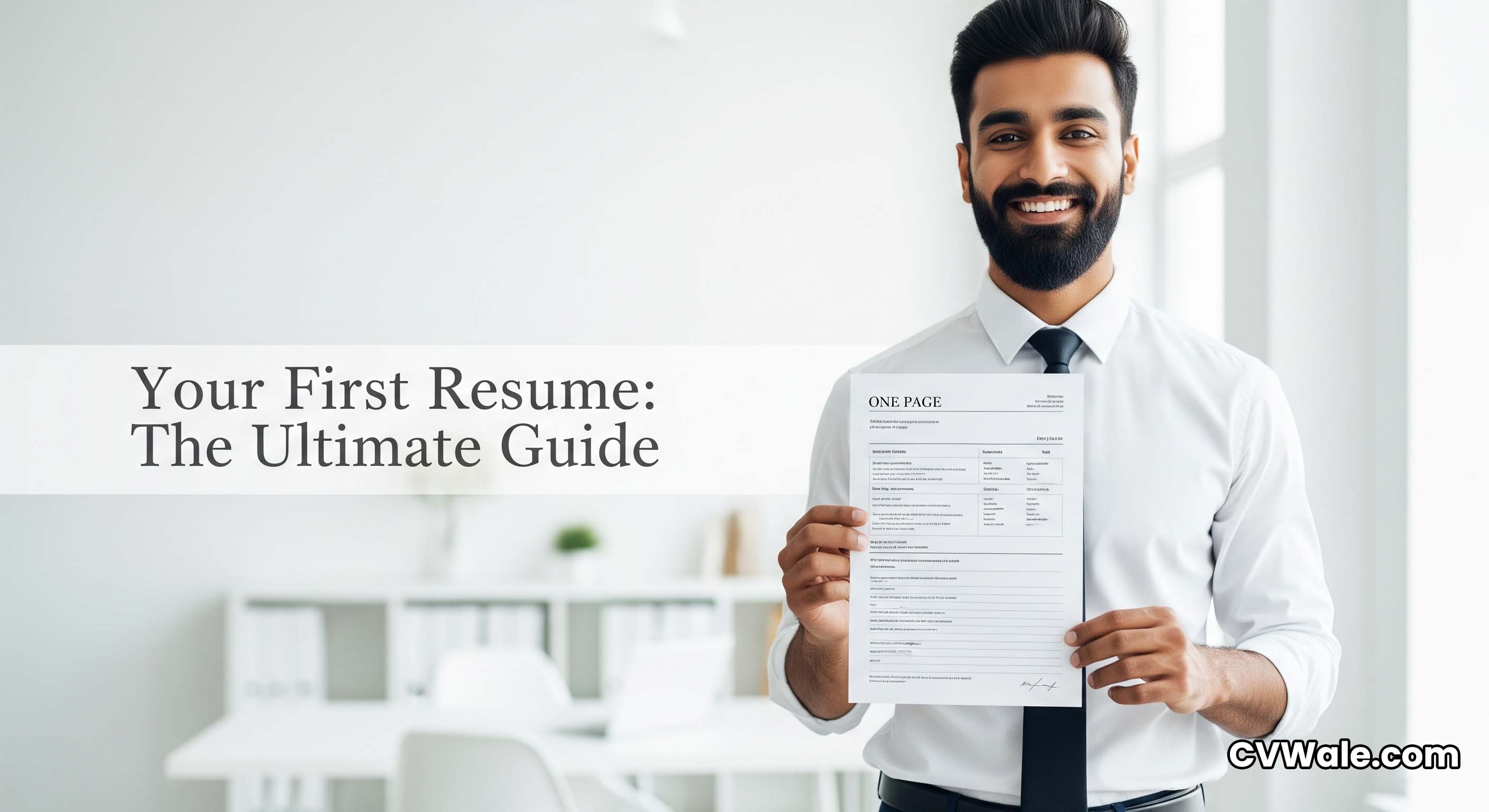 A clean, professional-looking fresher's resume template.