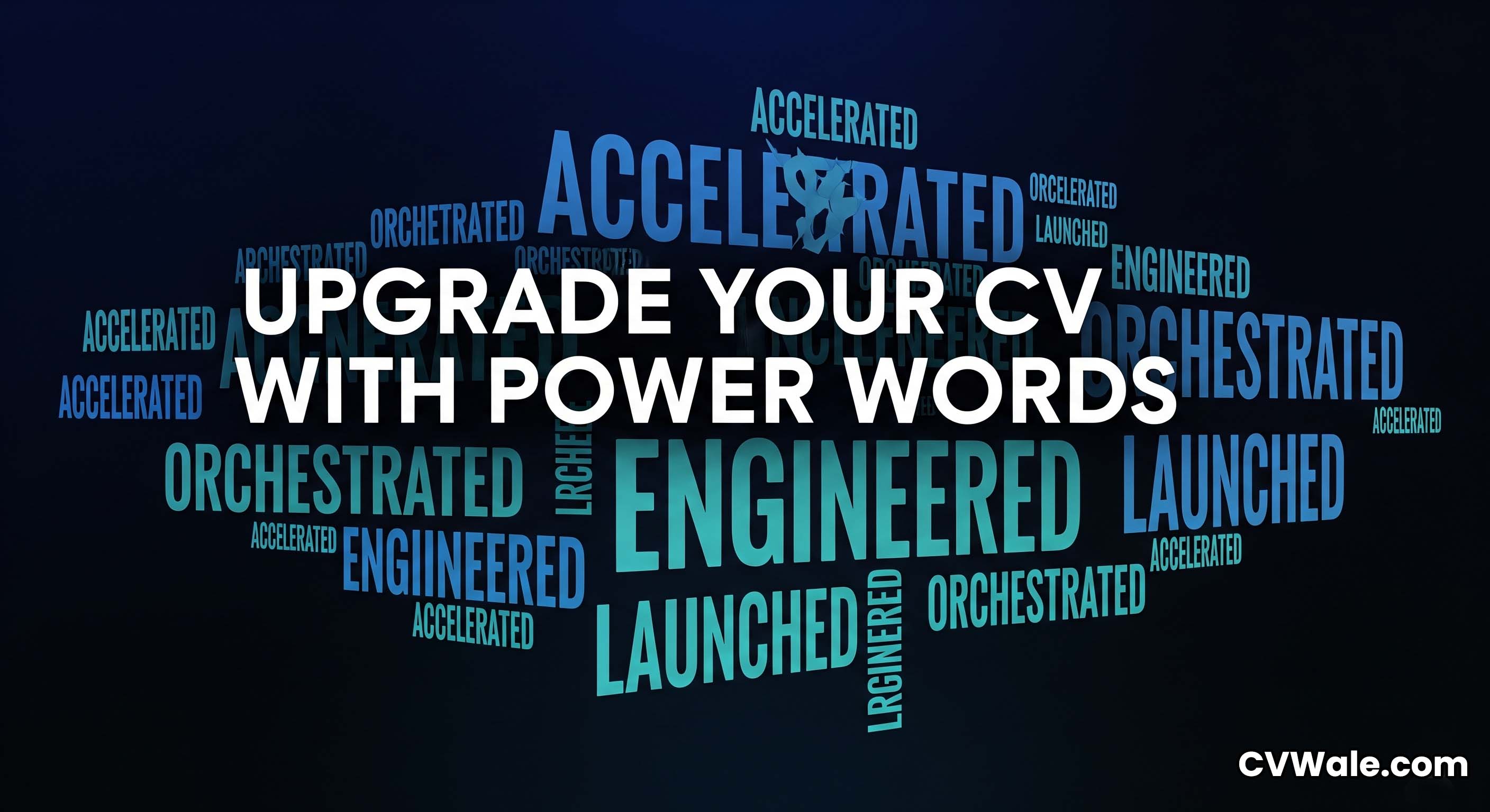 A CV bullet point being transformed with an action verb.