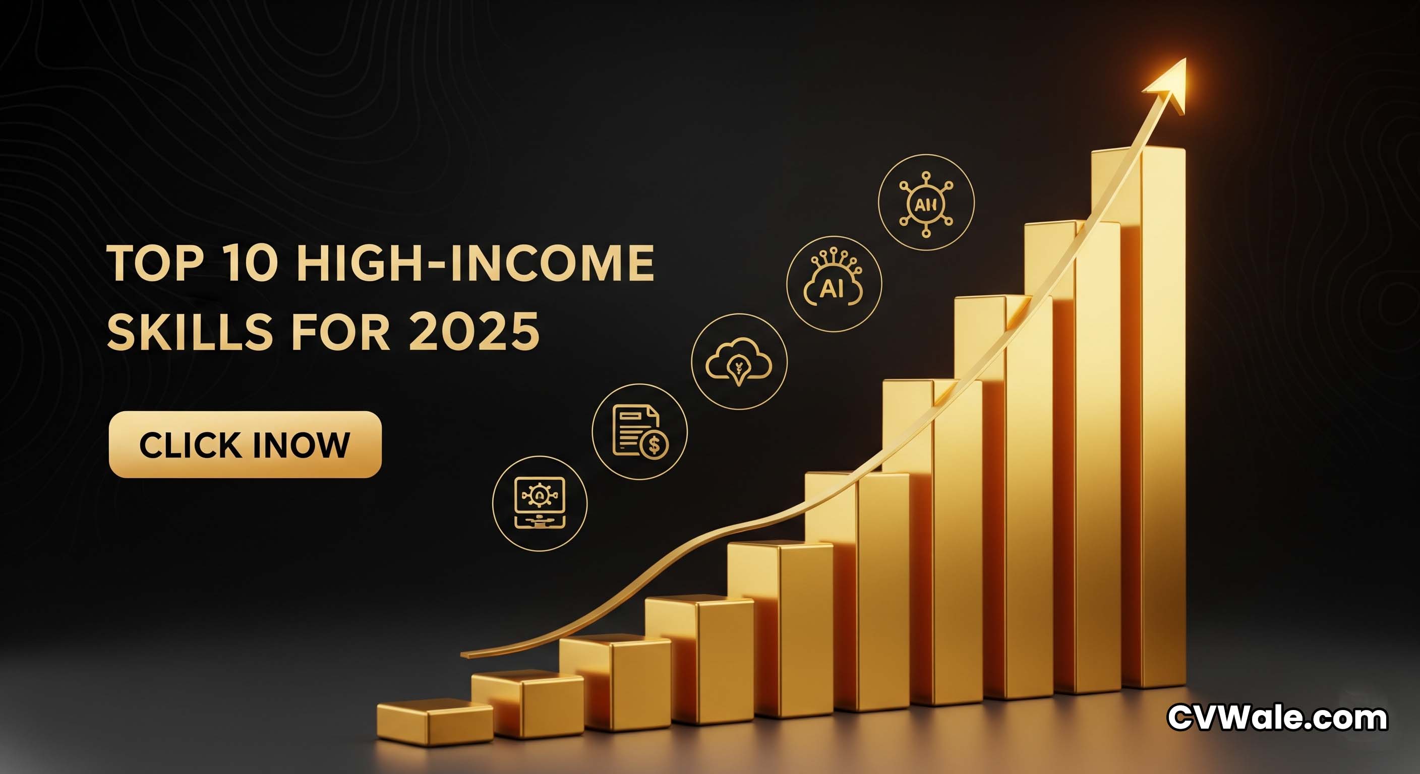 Icons for the top 10 high-income skills.